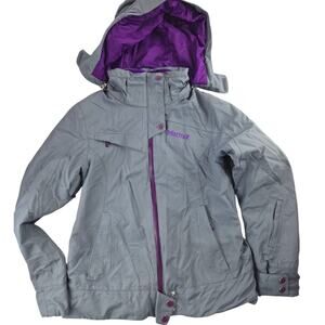 Marmot | Grey and Purple Ski/Snowboard Jacket | Size Small